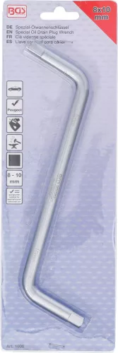 BGS technic Speciális olajleeresztő kulcs Peugeot-hoz, 8-10mm (BGS 1006)
