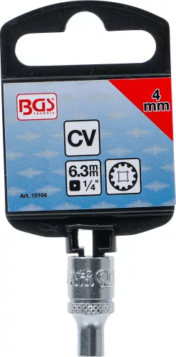 BGS technic 1/4" Dugókulcs "Gear Lock", 4 mm (BGS 10104)