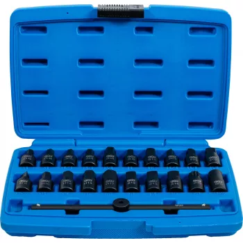   BGS technic 21 részes olajleeresztő aljzat készlet , 3/8" (BGS 1014)