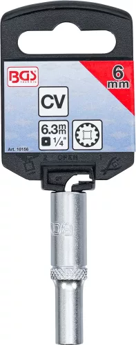 BGS technic 1/4" Hosszított dugókulcs "Gear Lock", 6 mm (BGS 10156)