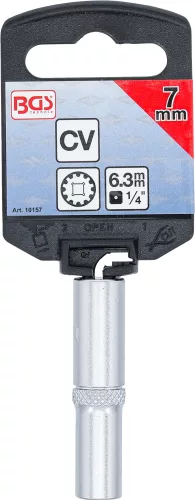 BGS technic 1/4" Hosszított dugókulcs "Gear Lock", 7 mm (BGS 10157)