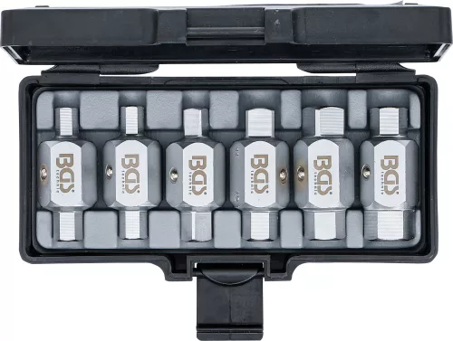 BGS technic Olajleeresztő kulcs készlet Minden autó típushoz, 6db-os (BGS 1015)