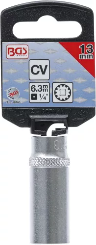 BGS technic 1/4" Hosszított dugókulcs "Gear Lock", 13 mm (BGS 10163)