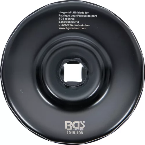 BGS technic Olajszűrő leszedő kupak, 108 mm x 15 lap (BGS 1019-108)