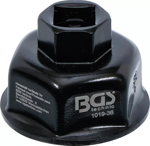 BGS technic Olajszűrő leszedő kupak, 36 mm x 6 borda (BGS 1019-36)