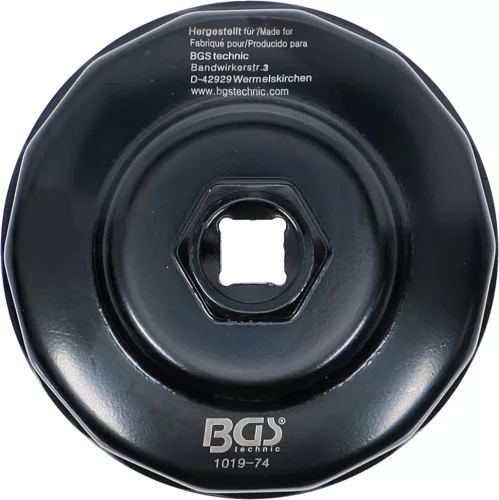 BGS technic Olajszűrő leszedő kupak, 74 mm x 14 lap (BGS 1019-74)