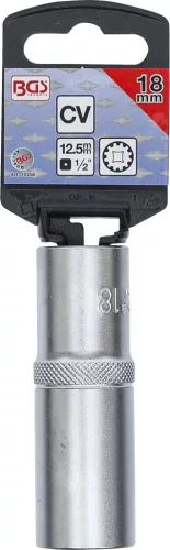BGS technic 1/2" Hosszított dugókulcs "Gear Lock", 18 mm (BGS 10258)