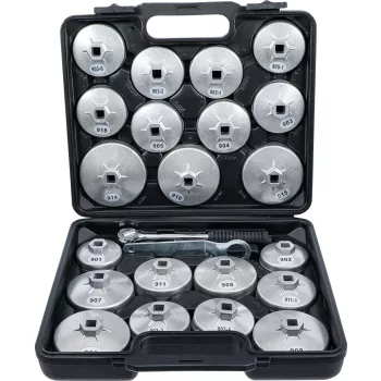   BGS DIY 23 részes olajszűrő leszedő kupak készlet, öntött alumínium (BGS 1035)