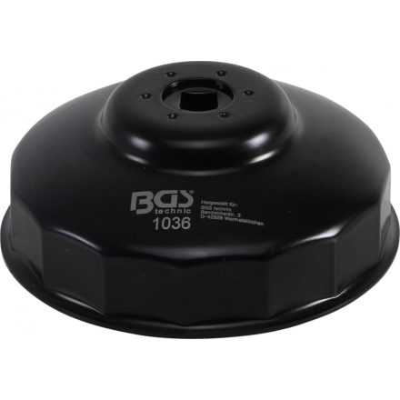 BGS technic Olajszűrő leszedő kupak, fekete színben, 99mm x 15 lap(BGS 1036)
