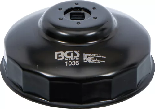 BGS technic Olajszűrő leszedő kupak, fekete színben, 99mm x 15 lap(BGS 1036)