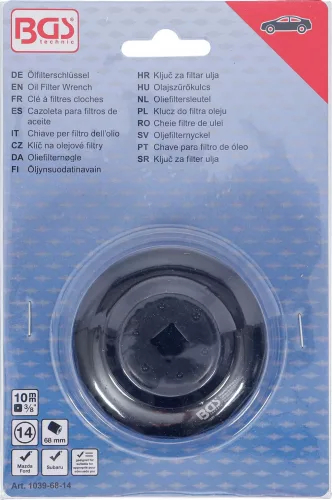 BGS technic Olajszűrő leszedő kupak 68 mm x 14 lap (BGS 1039-68-14)