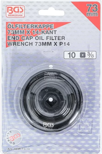BGS technic Olajszűrő leszedő kupak 73 mm x 14 lap (BGS 1039-73-14)
