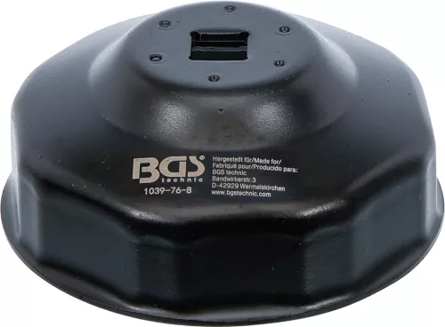 BGS technic Olajszűrő leszedő kupak 76 mm x 8 lap (BGS 1039-76-8)