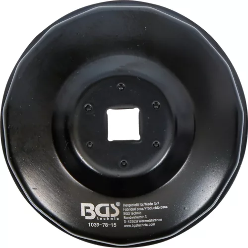 BGS technic Olajszűrő leszedő kupak 78 mm x 15 lap (BGS 1039-78-15)
