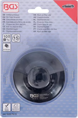 BGS technic Olajszűrő leszedő kupak 78 mm x 15 lap (BGS 1039-78-15)