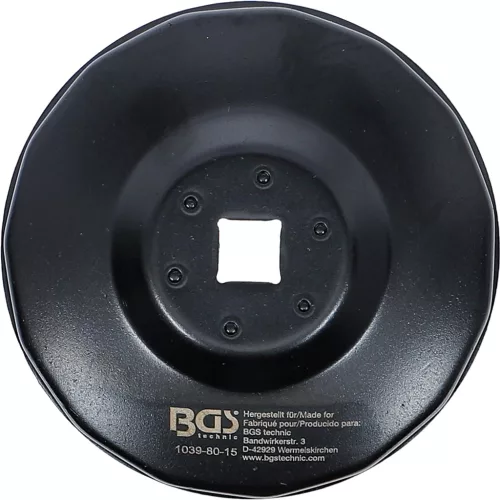 BGS technic Olajszűrő leszedő kupak 80 mm x 15 lap (BGS 1039-80-15)