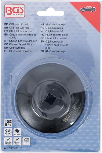 BGS technic Olajszűrő leszedő kupak 80 mm x 15 lap (BGS 1039-80-15)