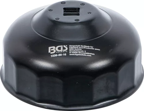 BGS technic Olajszűrő leszedő kupak 86 mm x 16 lap (BGS 1039-86-16)
