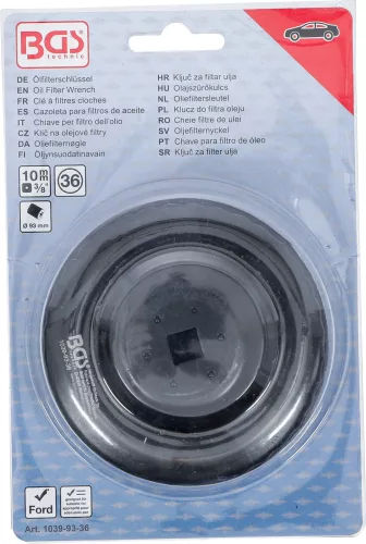 BGS technic Olajszűrő leszedő kupak 93 mm x 36 lap (BGS 1039-93-36)