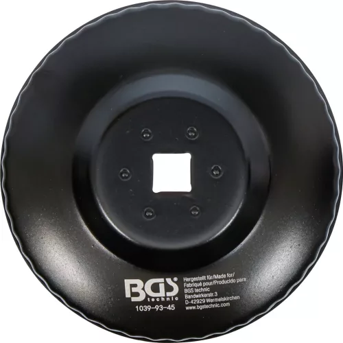 BGS technic Olajszűrő leszedő kupak 93 mm x 45 lap (BGS 1039-93-45)