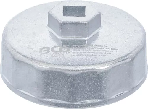 BGS technic Olajszűrő leszedő kulcs, kupakos, 74 mm, 14 szögű, 1/2" hajtással (BGS 1041)