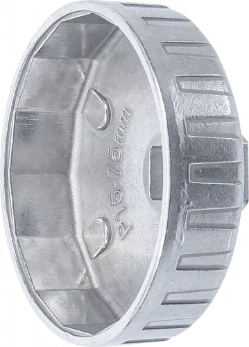 BGS technic Olajszűrő leszedő dugókulcsok, alumínium fröccsöntött, 1/2", 75mm x P15 (BGS 1045)