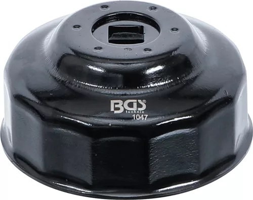 BGS technic Olajszűrő leszedő kupak, fekete véggel, 65 mm x P14 (BGS 1047)