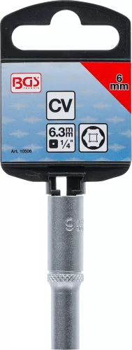 BGS technic 1/4" Hosszított dugókulcs "Pro Torque", 6 mm (BGS 10506)