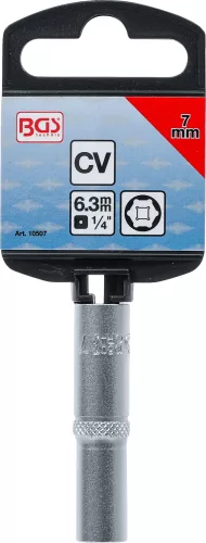 BGS technic 1/4" Hosszított dugókulcs "Pro Torque", 7 mm (BGS 10507)