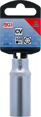 BGS technic 3/8" Hosszított dugókulcs "Pro Torque", 17 mm (BGS 10537)