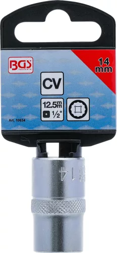 BGS technic 1/2" Dugókulcs, 12-szögű, 14 mm (BGS 10634)