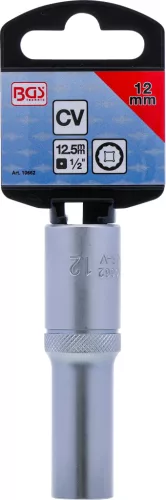 BGS technic 1/2" Hosszított dugókulcs, 12-szögű, 12 mm (BGS 10662)
