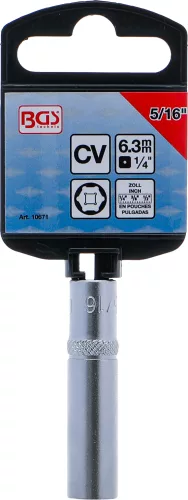 BGS technic 1/4" Hosszított dugókulcs COLL "Pro Torque", 5/16" (BGS 10671)