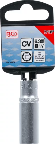 BGS technic 1/4" Hosszított dugókulcs COLL "Pro Torque", 7/16" (BGS 10673)