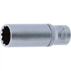   BGS Technic Dugókulcs, tizenkétszögletű, mély | 6,3 mm (1/4") | 12 mm (BGS 10712)