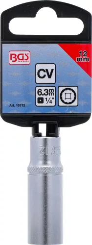 BGS Technic Dugókulcs, tizenkétszögletű, mély | 6,3 mm (1/4") | 12 mm (BGS 10712)