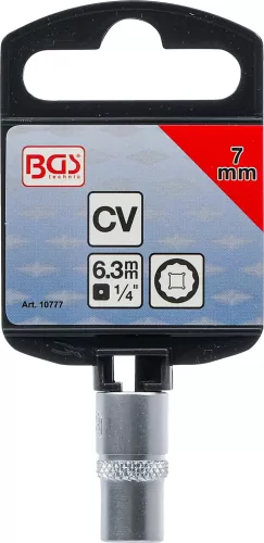 BGS technic 1/4" Dugókulcs, 12-szögű, 7 mm (BGS 10777)