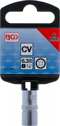 BGS technic 1/4" Dugókulcs, 12-szögű, 8 mm (BGS 10778)