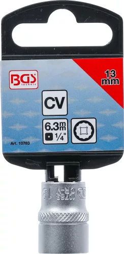 BGS technic 1/4" Dugókulcs, 12-szögű, 13 mm (BGS 10783)