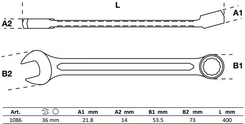 BGS technic Csillag-villás kulcs 36mm (BGS 1086)