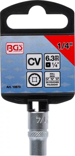BGS technic 1/4" Dugókulcs fej, tizenkétszögletű | 1/4" (BGS 10873)