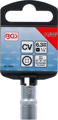 BGS technic 1/4" Dugókulcs fej, tizenkétszögletű | 11/32" (BGS 10876)