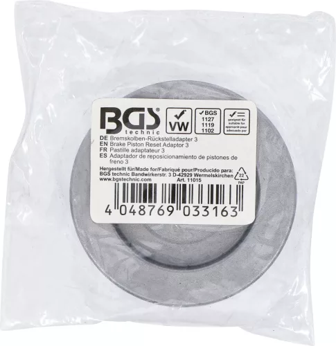 BGS technic Fékdugattyú visszatekerő adapter VW, Land Rover és Audi típusokhoz, a BGS 1119 fékdugattyú visszatekerő készletből, "3" (BGS 11015)
