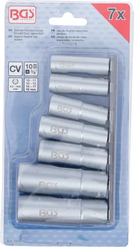 BGS technic 7 részes 3/8" réselt speciális dugókulcs készlet (BGS 1105)