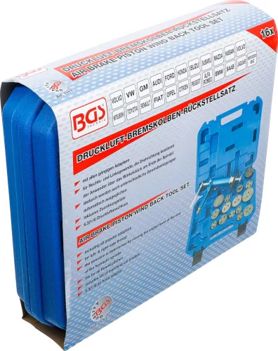 BGS technic 16 részes levegős fékmunkahenger visszatekerő készlet (BGS 1117)