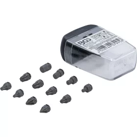   BGS technic Rövid bitkészlet extra lapos bitracsniba, 1/4”, Torx / imbusz / PZ, 12 részes (115) (BGS 115-1)