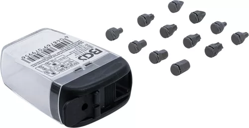 BGS technic Rövid bitkészlet extra lapos bitracsniba, 1/4”, Torx / imbusz / PZ, 12 részes (115) (BGS 115-1)