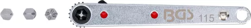 BGS technic Extra lapos bitracsni 1/4” befogással, 100 mm, 5 mm-es fejjel, 4 bittel (BGS 115)