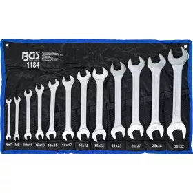   BGS technic Villáskulcskészlet, kétoldalas, CrV acél, 6–32 mm, 12 részes, feltekerhető tokban (BGS 1184)