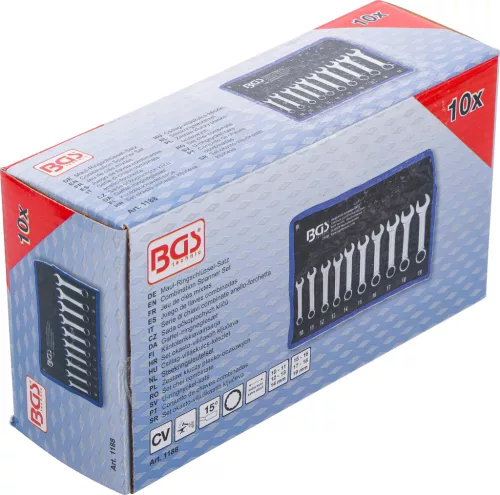 BGS technic 10 részes csillag-villás kulcs készlet 10-19mm (BGS 1188)